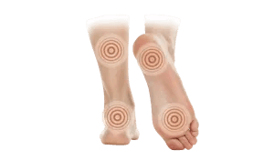Zone 4 Reflexology therapy targeting foot arch muscles