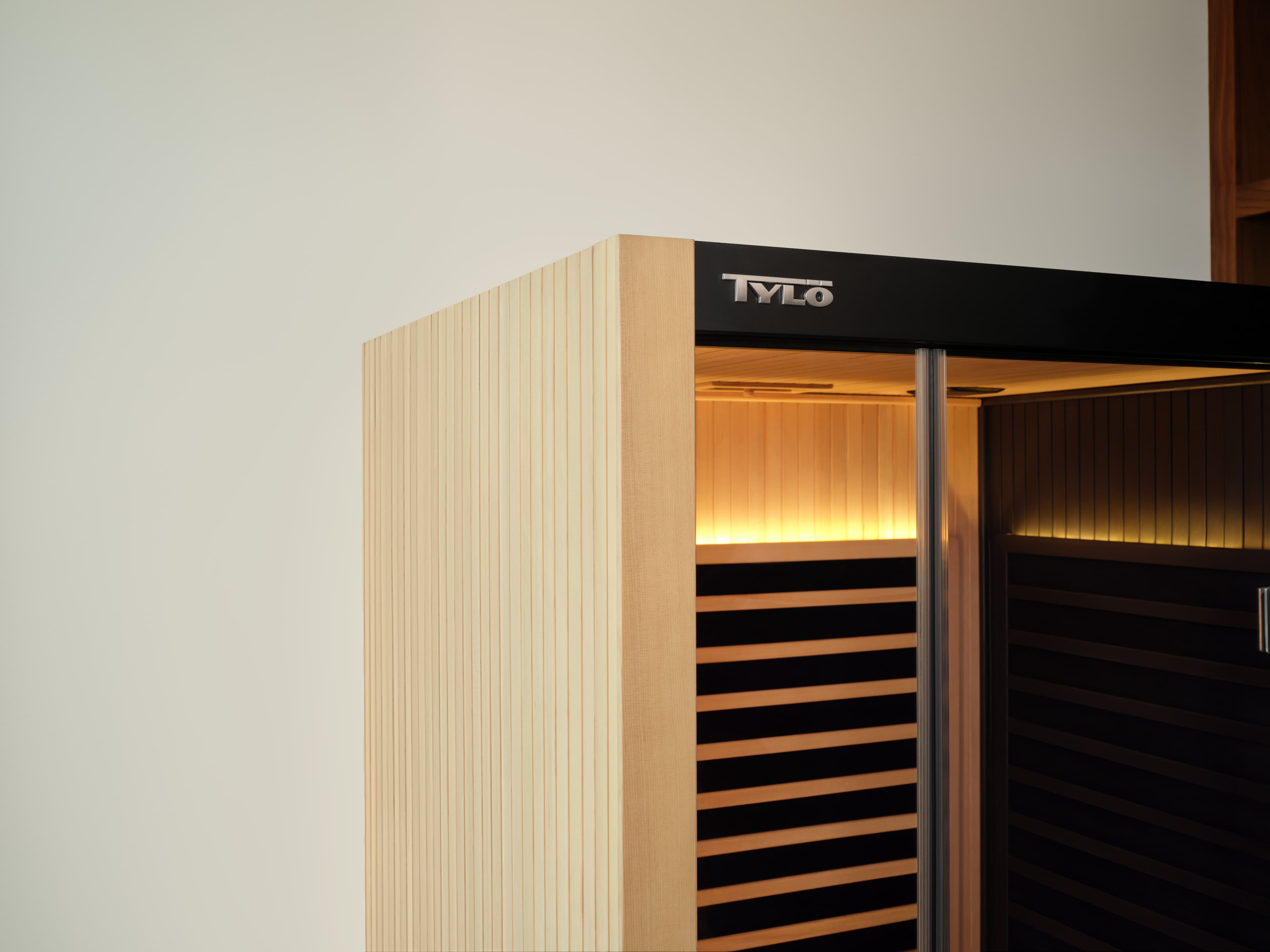 Inside the Tylö Kiruna infrared sauna