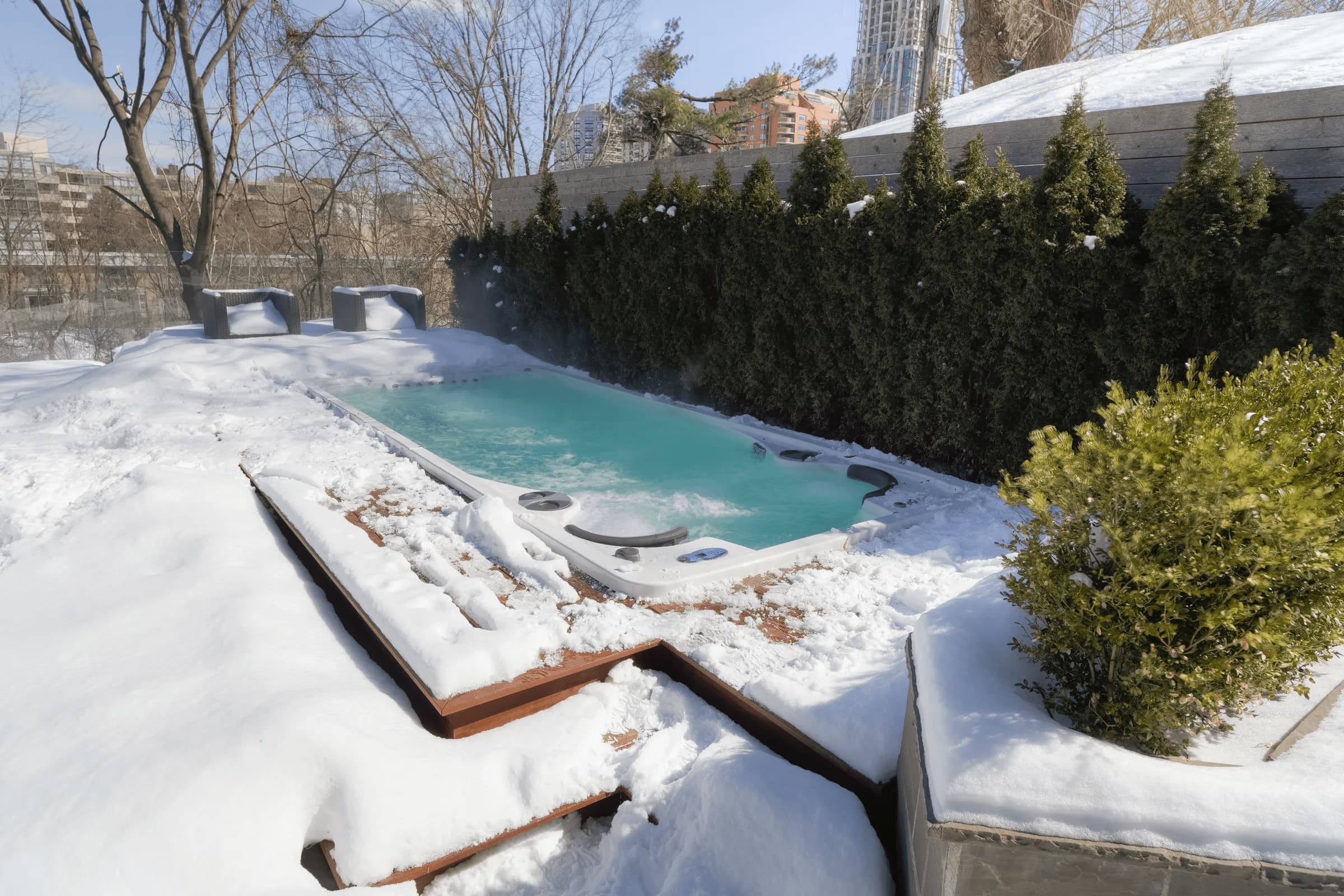 Year-round swim spa enjoyment in all seasons